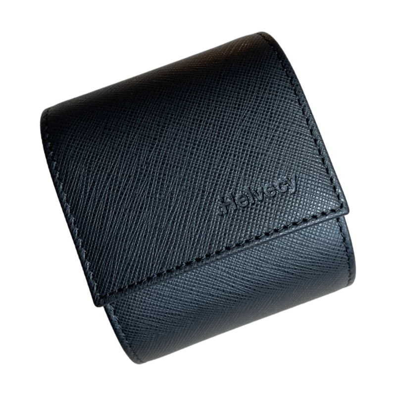 Helvecy Etui en cuir noir - 1 montre