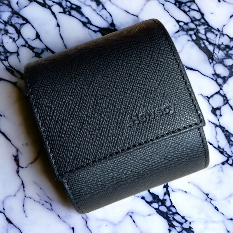 Helvecy Etui en cuir noir - 1 montre