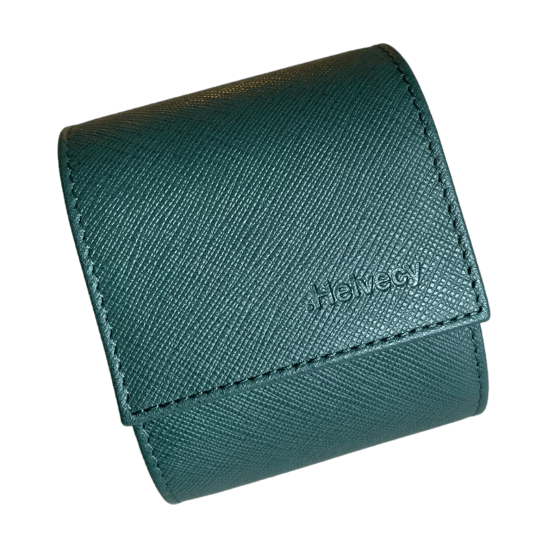 Helvecy Etui en cuir vert - 1 montre