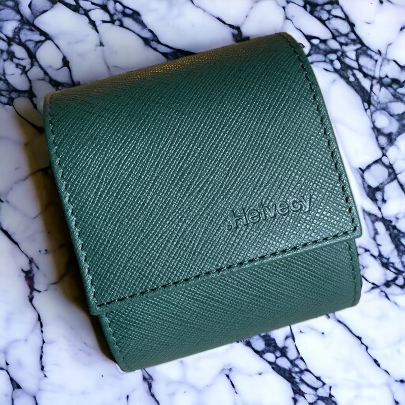 Helvecy Green leather case - 1 watch