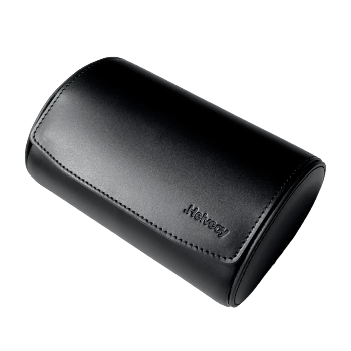 Helvecy Etui en cuir noir - 2 montres