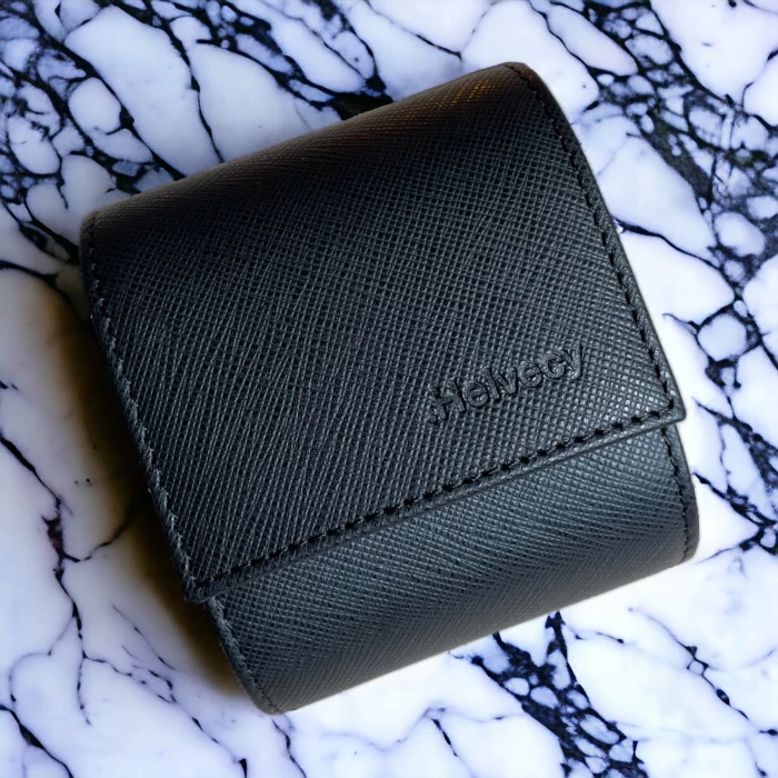 Helvecy Custodia in pelle nera - 1 orologio