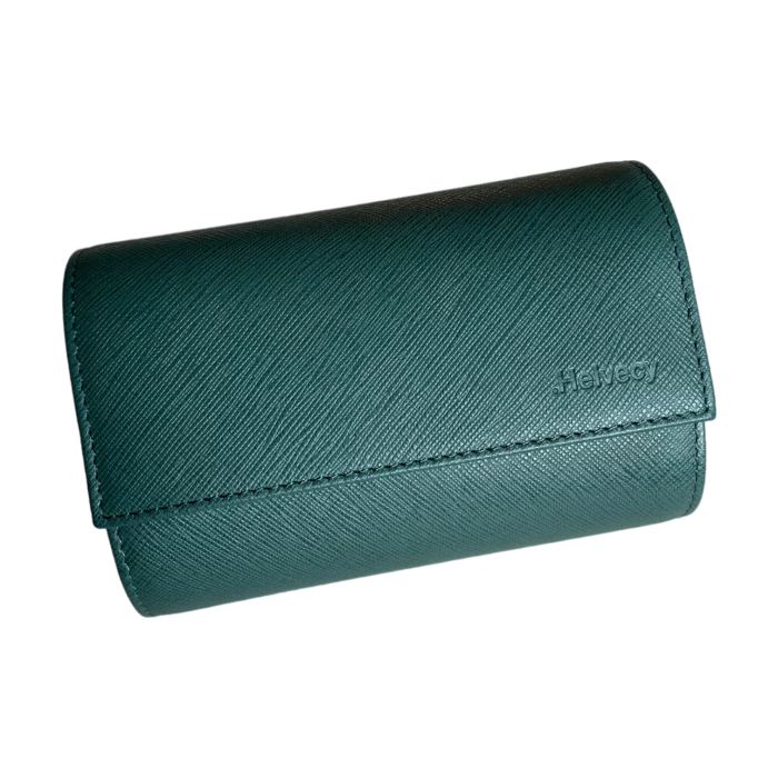 Custodia in pelle Helvecy Green - 2 orologi